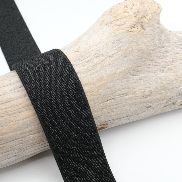 25MM Black Lurex Elastic